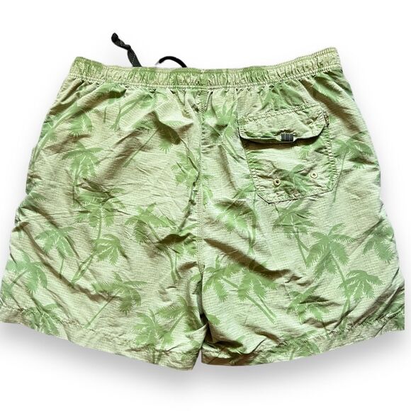 Tommy Bahama Relax Swim Trunks Green w/palm Trees, Sz Large,  drawstring elastic - Picture 2 of 11